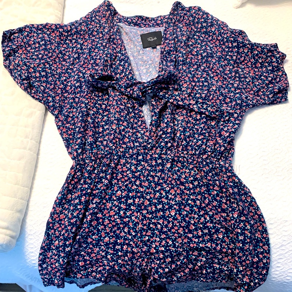 Super cute Rails deep V romper